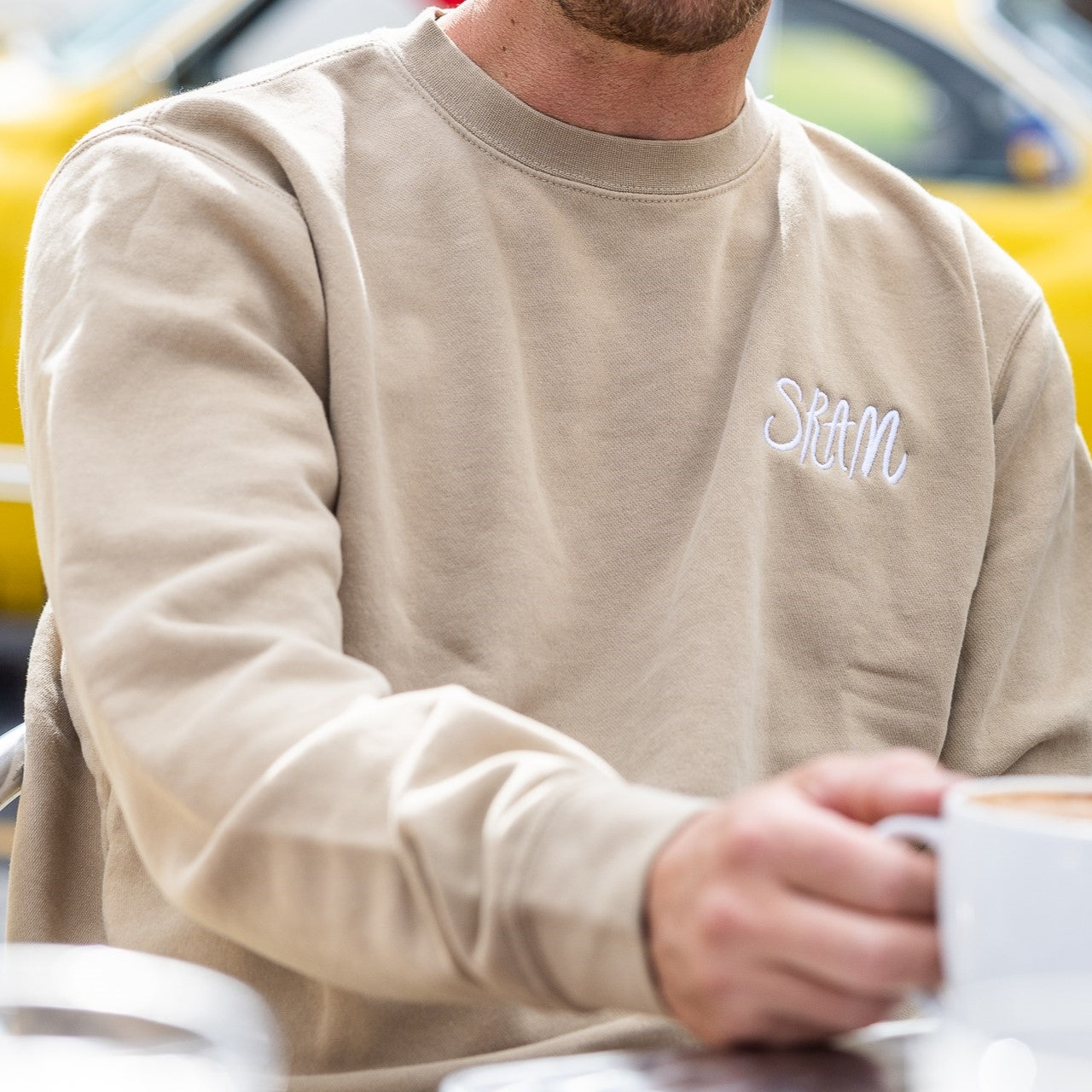 SRAM Script Logo Tan Sweatshirt