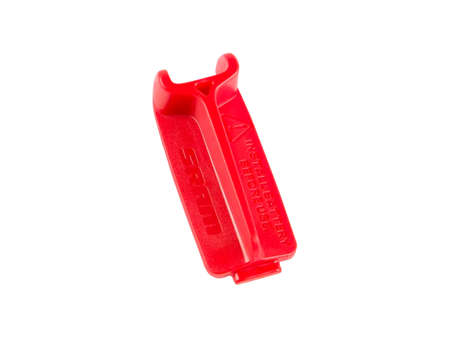 Your AXS system is completely waterproof, but aggressive washing techniques combined with acidic or grease-dissolving cleaners can damage your electronic components and batteries without use of the battery terminal covers and battery blocks. Remove your batteries, reinstall those red things, and wash away without worry.