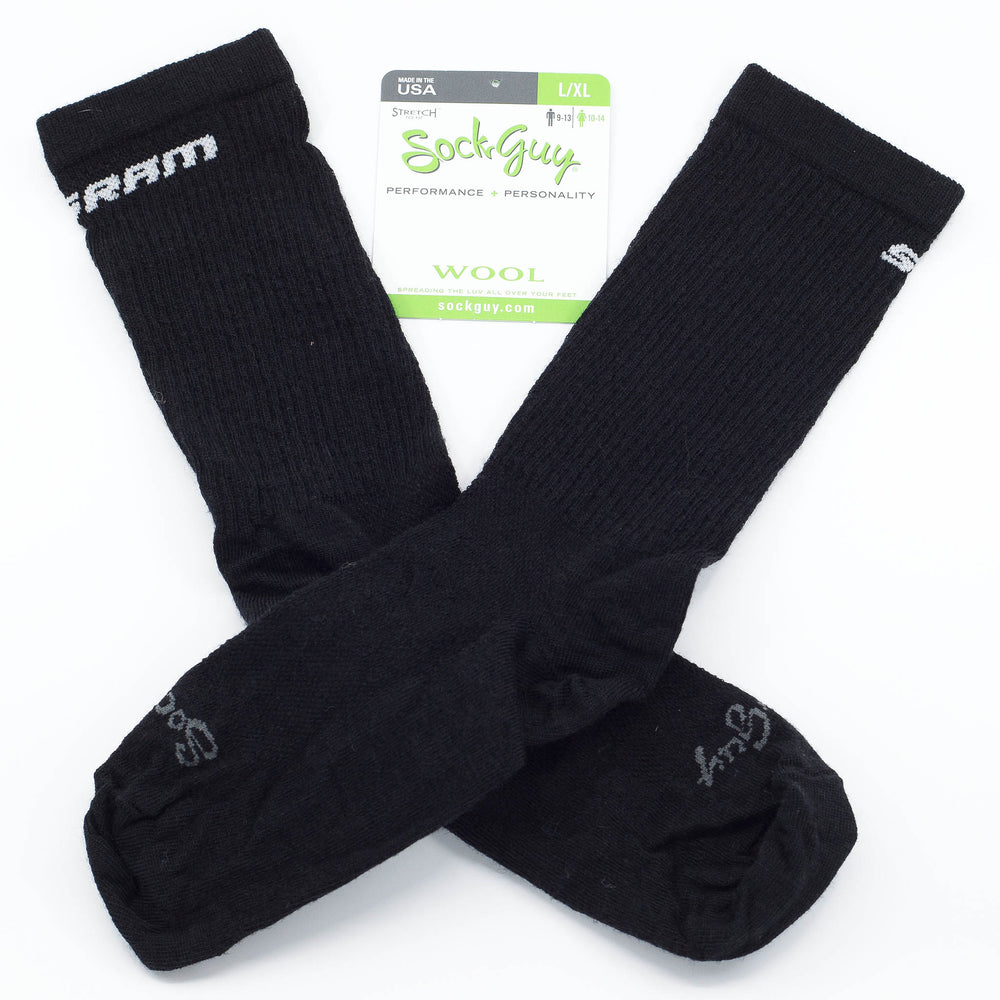 SRAM Black Classic Logo Wool Socks