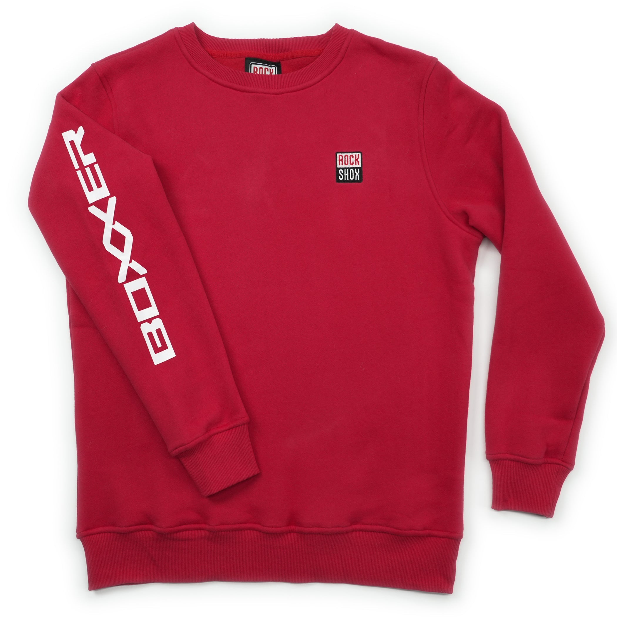 【GRAVER】22FW★ Small Red Lettering Logo Sweatshirt unisex-crew-neck-sweatshirt-