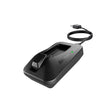 The SRAM single battery charger will come with a USB cable. If you're using a USB AC adapter, make sure that it supplies a minimum of 1A at 5V. If you're plugging into a computer or laptop, make sure it has a USB 3.0 or later charging port.

When the battery is properly installed in the charger, the amber LED indicates that it's charging. When it turns green, it's good to go. A full charge takes no more than an hour.