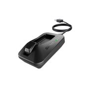 The SRAM single battery charger will come with a USB cable. If you're using a USB AC adapter, make sure that it supplies a minimum of 1A at 5V. If you're plugging into a computer or laptop, make sure it has a USB 3.0 or later charging port.

When the battery is properly installed in the charger, the amber LED indicates that it's charging. When it turns green, it's good to go. A full charge takes no more than an hour.